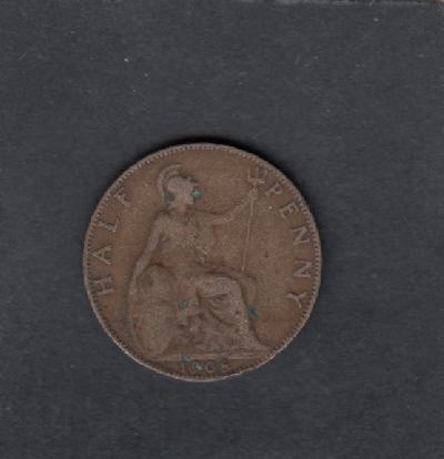 Beschrijving: 1/2 Penny  EDWARD VII 